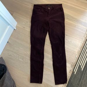 J Brand maroon corduroy jeans